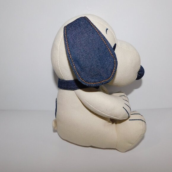 American Eagle X Peanuts Snoopy 8" Plush Denim Jean Stuffed Toy New W Tag - Picture 6 of 9